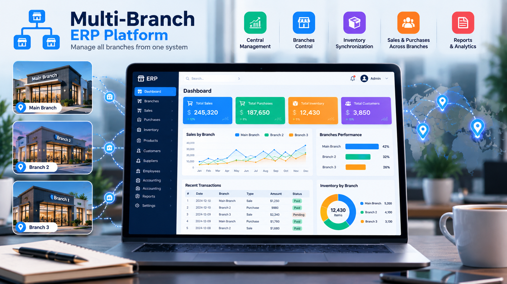 Multi-Branch ERP Platform